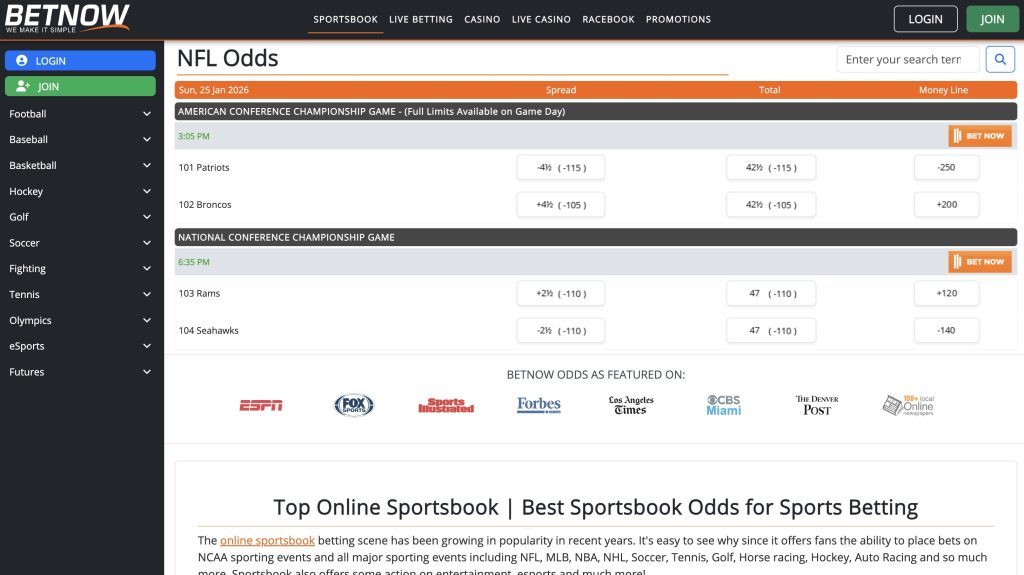 BetNow California Sports Betting Site
